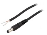 Cablu Alimentare DC 5,5/2,5 Negru 1,5m, WEST POL