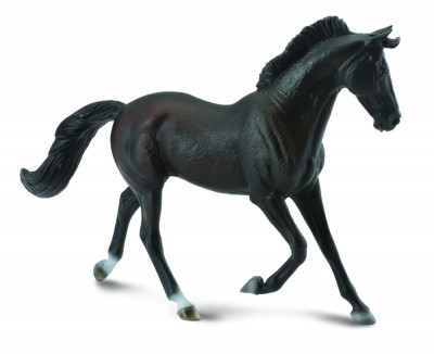 Figurina Iapa Thoroughbred Neagra pictata manual XL Collecta foto