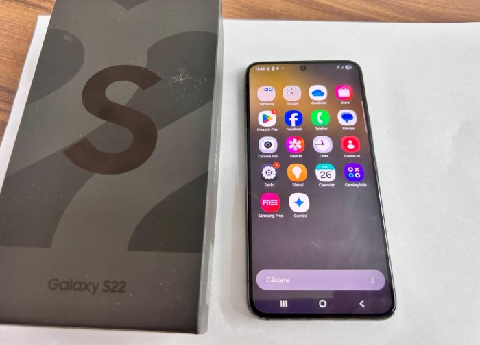 Samsung S22 5G 128 gb, 8gb ram huse cutie incarcator