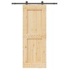 VidaXL Ușă glisantă cu set de feronerie 85x210 cm, lemn masiv de pin 3332714