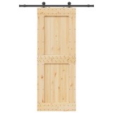 VidaXL Ușă glisantă cu set de feronerie 85x210 cm, lemn masiv de pin