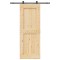 vidaXL Ușă glisantă cu set de feronerie 85x210 cm, lemn masiv de pin 3332714