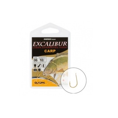 Carlige Energo Team Excalibur Carp Classic Gold Nr 6 10buc/plic foto