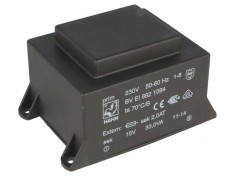 Transformator &icirc;ncapsulat 33VA 230V 15V 2.2A PCB