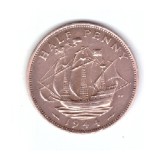 Moneda Anglia 1/2 / half penny 1944, stare foarte buna, curata, Europa, Bronz