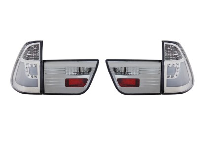 Set stopuri, lampa spate BMW X5 (E53), 01.1999-10.2006, partea stanga, LED; crom, transparent; TUNING, foto