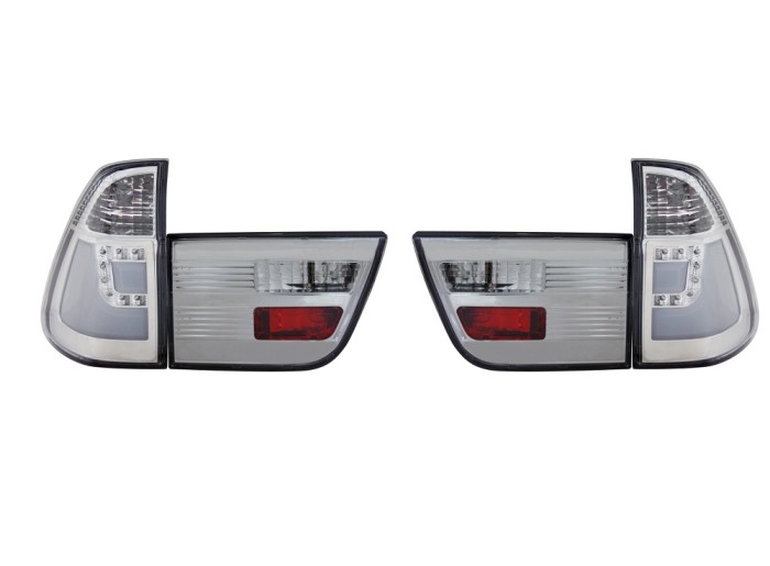 Set stopuri, lampa spate BMW X5 (E53), 01.1999-10.2006, partea stanga, LED; crom, transparent; TUNING,