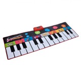 Pătură Interactivă Pian, Gigantic Keyboard, Dimensiuni 181x74cm, Multicolor, 4 Funcții, 8 Instrumente, Volum Reglabil, 10 Melodii, 24 Clape, Oem