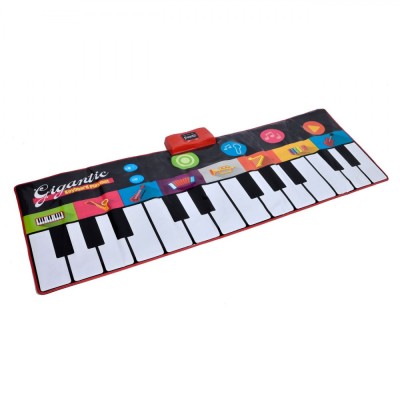 Pătură Interactivă Pian, Gigantic Keyboard, Dimensiuni 181x74cm, Multicolor, 4 Funcții, 8 Instrumente, Volum Reglabil, 10 Melodii, 24 Clape foto