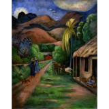 Set pictura pe panza - Drum montan, Jad