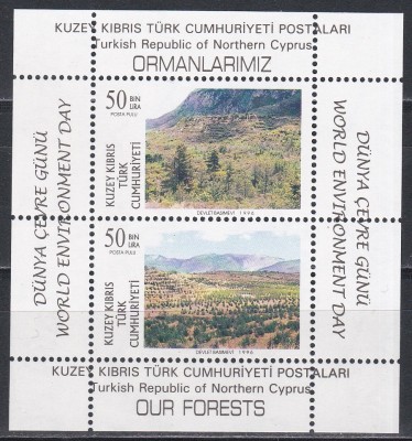 Ciprul Turc 1996 - Conservarea naturii, Colita, MNH foto