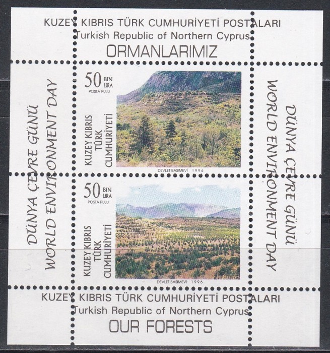 Ciprul Turc 1996 - Conservarea naturii, Colita, MNH