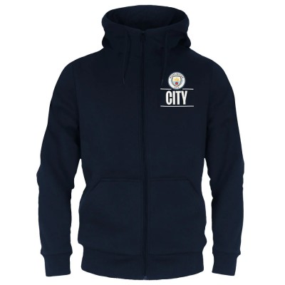 Manchester City hanorac de bărbați cu glugă SLab zip navy - XL foto