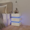 VidaXL Dulap noptieră cu LED alb extralucios 45x35x67cm lemn prelucrat 326846