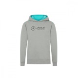 Mercedes AMG Petronas hanorac cu glugă pentru copii Hoody Large Logo grey F1 Team 2024 - 164 cm (dětsk&eacute;)