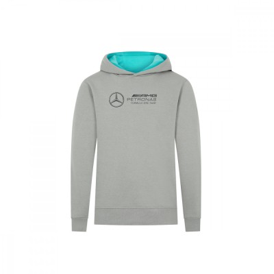 Mercedes AMG Petronas hanorac cu glugă pentru copii Hoody Large Logo grey F1 Team 2024 - 164 cm (dětsk&amp;eacute;) foto