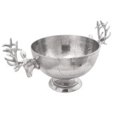 Cupa Decorativa Argintie vidaXL, Aluminiu, 62x35x33 cm, Design Modern Art Nouveau, Ornament Interior Camera de Zi