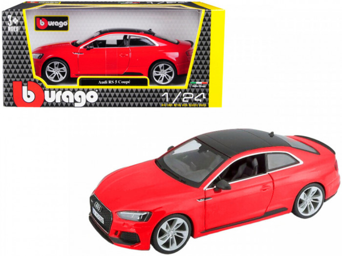 Macheta masinuta Bburago auto Audi RS 5 1/24, rosu,21090