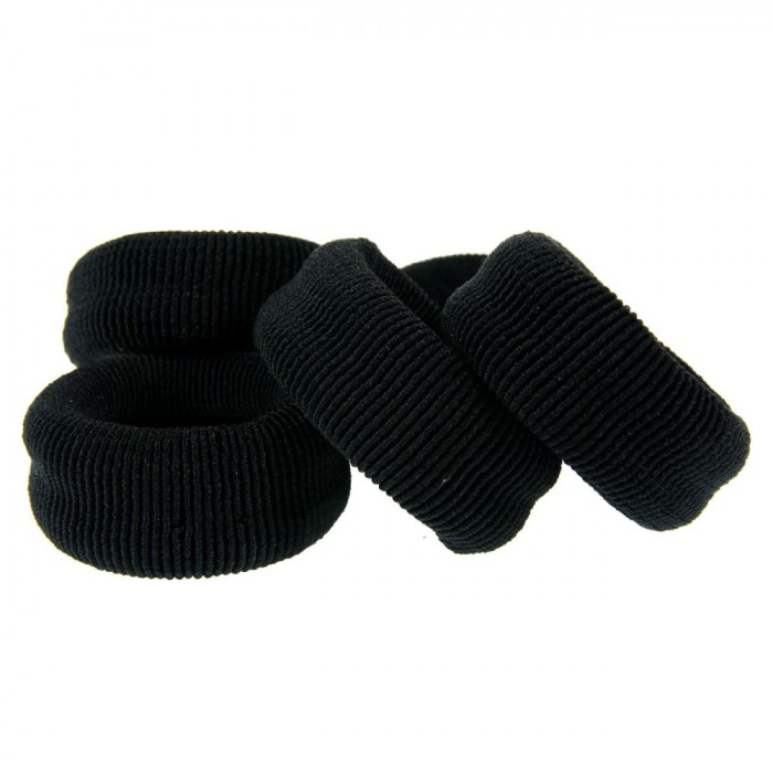 Elastice Păr Femei, Frotte, Set 5 Bucăți, Culoare Negru