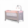 Patut Pliabil Cangaroo Once Upon a Time L3 Pink, 2 Nivele, Masuta Infasat, Carusel Muzical, 125x62x73cm, 0 luni+