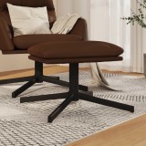 Cumpara ieftin Taburet, maro, 45x29,5x36 cm, piele ecologică lucioasă