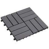 vidaXL Plăci pentru Deck 10 pcs Gri 30 x 30 cm Lemn de Acacia 42046712