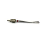 Bit pentru cuticulă diamant, picătură, br&acirc;u roșu, 266/050R