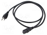 Cablu IEC C13 mamă NEMA 5-15 mufă PVC 1,8m LIAN DUNG