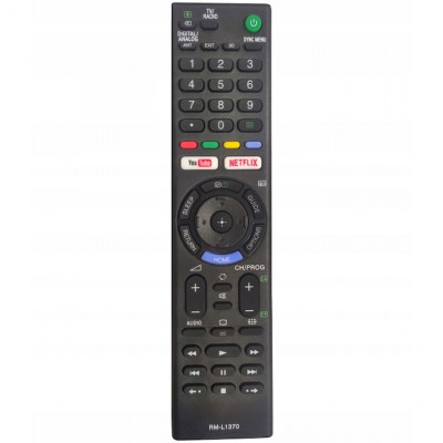 Telecomanda pentru TV Sony Bravia RM-L1370, x-remote, Universal, Netflix, YouTube, Negru foto