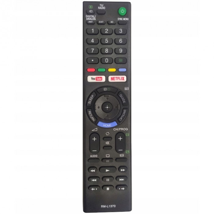 Telecomanda pentru TV Sony Bravia RM-L1370, x-remote, Universal, Netflix, YouTube, Negru