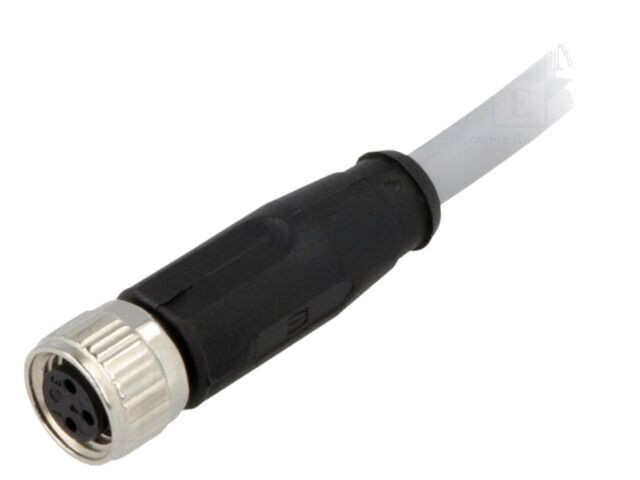 Conector M8 mamă cu cablu 5m