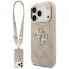 Husa pentru Apple iPhone 17 Pro, Guess, Big 4G Classic Logo with Big Strap, Roz
