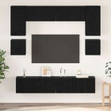 VidaXL Set comodă TV 8 pcs Stejar negru 80 x 30 x 30 cm Lemn compozit