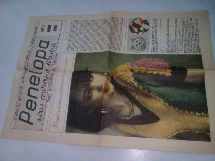 Ziar vechi RAR de Colectie,Ziarul PENELOPA sau mirajul firului,nr.1 IUNIE 1991