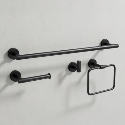 Set accesorii pentru baie GRID Black 4 piese foto