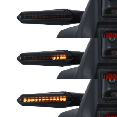 Set semnalizari cu leduri Oxford Nightrider 1.3W M8, negru foto