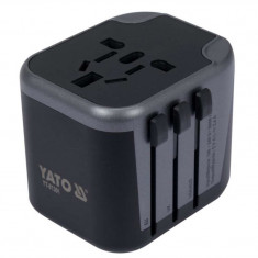 YT-81301 YATO Adaptor universal de calatorie, 2 porturi USB foto