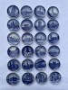 24 farfurioare din portelan danez ROYAL COPENHAGEN, Decorative