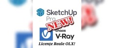 Pachet Sketchup 2024 V Ray 7 2024 Licență Permanentă Warehouse 3D 2025