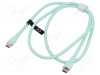 Cablu USB 2.0 USB C nichelat 1m verde VENTION