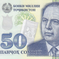 Bancnota Tadjikistan 50 Somoni 1999 (2013) - P46a UNC