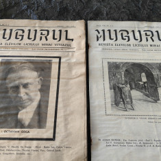 6 reviste Mugurul, anii 1938/39/40, revista liceului Mihai Viteazul, Bucuresti