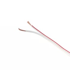 Cablu pentru boxe, alb, 2 x 0.75 mm, 100 m / rola