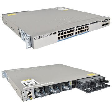 Switch second hand Cisco WS-C3850-24XUW-S 24-Port 10G UPOE 1U cu modul C3850-NM-2-10G si 5 licente apcount foto