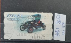 TS21 - Timbre serie Spania 2001 Mi 57 Auto masina de epoca automat
