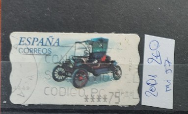 TS21 - Timbre serie Spania 2001 Mi 57 Auto masina de epoca automat foto
