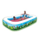 Piscina gonflabila pentru copii, dreptunghiulara, model Mickey Mouse,&nbsp;262x175x51 cm, Bestway, Multicolor, Dreptunghi
