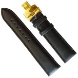 Cumpara ieftin Curea ceas din piele neagra Deployant auriu14mm 16mm 18mm 20mm 22mm 24mm WZ525, Time Veranda