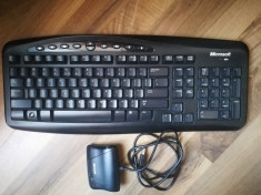 Tastatura ?i receiver Microsoft Wireless Optical 700 + mouse Logitech foto