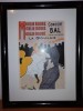Tablou afis Toulouse Lautrec Moulin Rouge La Goulue reproducere Ephi Paris 2013 in rama lemn